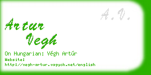 artur vegh business card